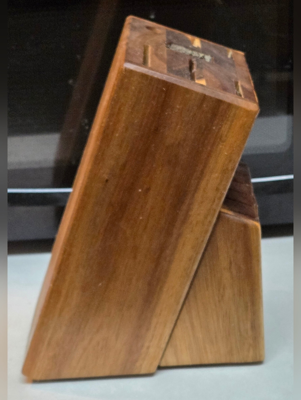 PIONEER WOMAN Rustic Kitchen Knife WOOD BLOCK 13 Slot Knife Holder BLOCK ONLY